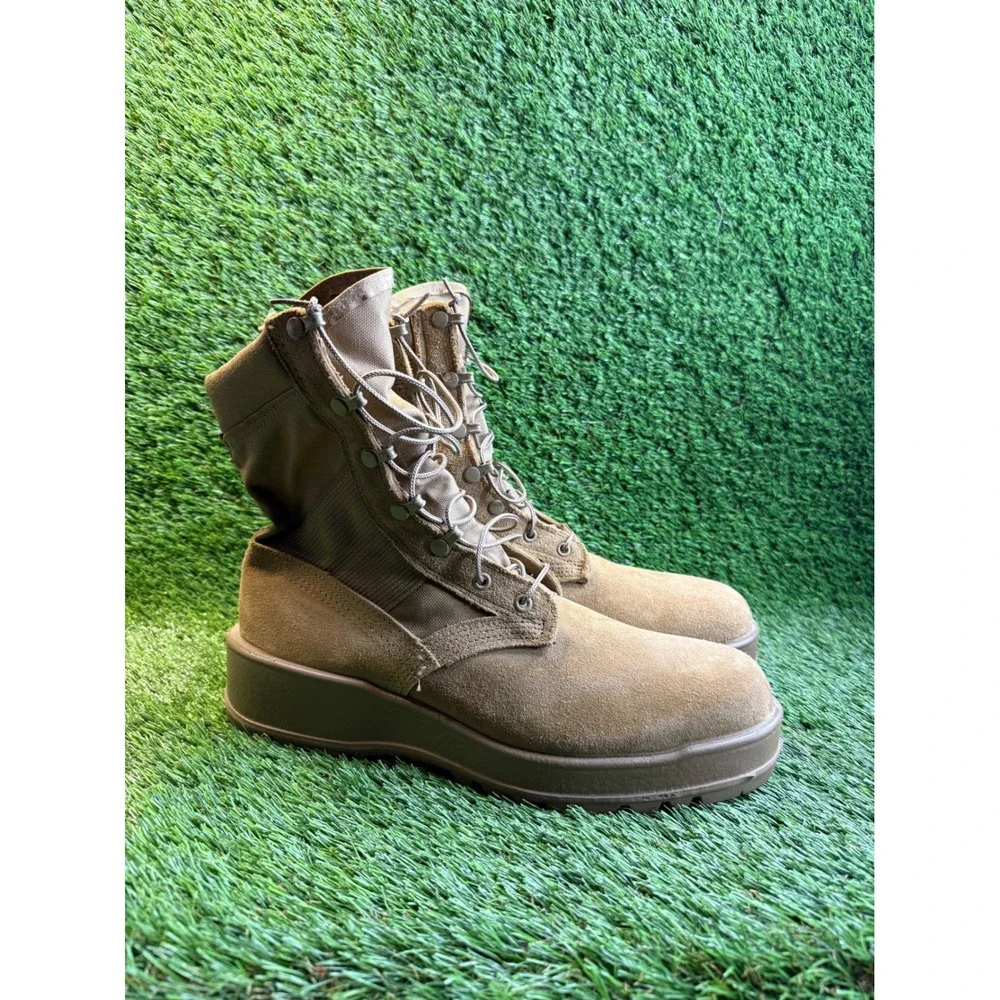 Altama Coyote Tan Suede Nylon Military Combat Tactical Boots Made in USA Mens